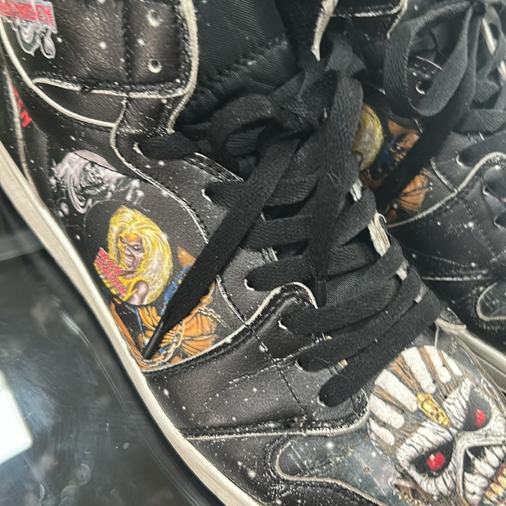 Men's Black Iron Maiden High-Top Sneakers - Picture 5 of 7